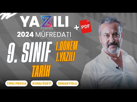 9.Sınıf Tarih 1.Dönem 1.Yazılı Sınavı | Konu Anlatımlı | 2023-2024 | Mehmet Celal Özyıldız