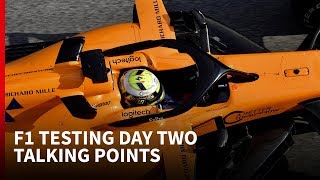 F1 testing day two: Ferrari’s joy, McLaren concerns, Red Bull’s and Renault’s dramas