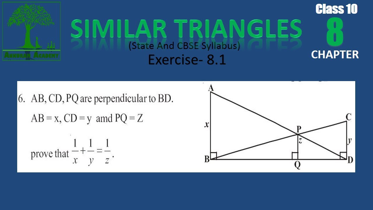 Class 10 Similar triangles YouTube