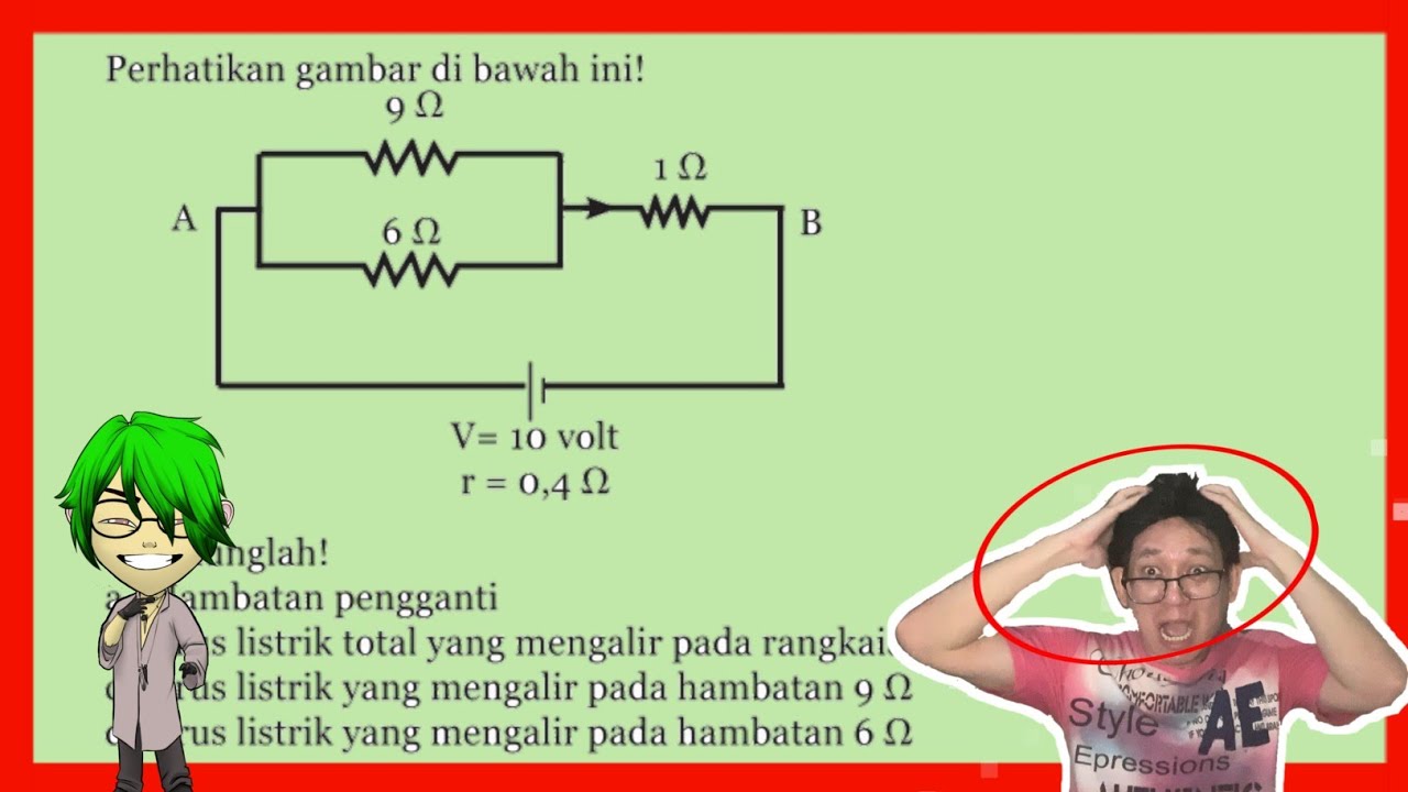 Bila saklar s ditutup maka kuat arus pada hambatan 4 ohm adalah