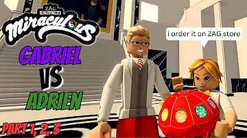 Gabriel vs Adrien Roblox Miraculous Part 1 2 3