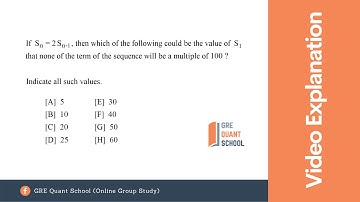 GRE Quant School- Question- 511: If Sn = 2Sn-1, then which of the following...