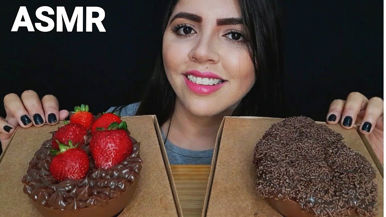 ASMR COMIDA - COMENDO OVO DE PÁSCOA (MUKBANG) SONS DE MASTIGAÇÃO
