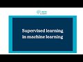 Supervised learning in maching learning ?