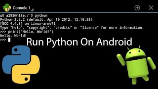 Install PYTHON on android in 1 minute with proof