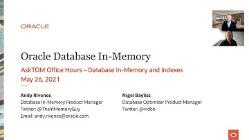 Database In-Memory and Indexes