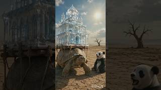 Magical Ice House Saved Panda 😱❄️ #shortsfeed #ai #story #shorts #panda #heatwave #cartoon #viral