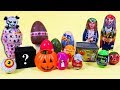 Halloween surprise eggs, chocolate treats and toys