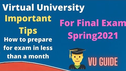 VU Final term Exams important Tips(Sping2021)//VU Guides