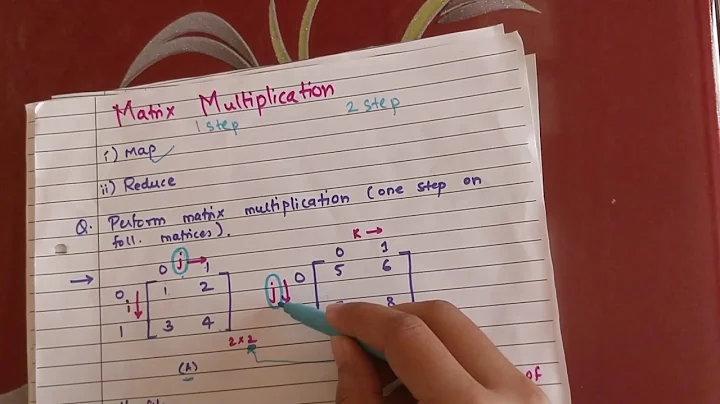 Matrix Multiplication with solved example in Hindi || BDA || Big Data Analytics ||