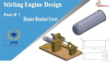 Part 7- Heater Cylinder | Build a Stirling Engine in SolidWorks  | Solidworks tutorial