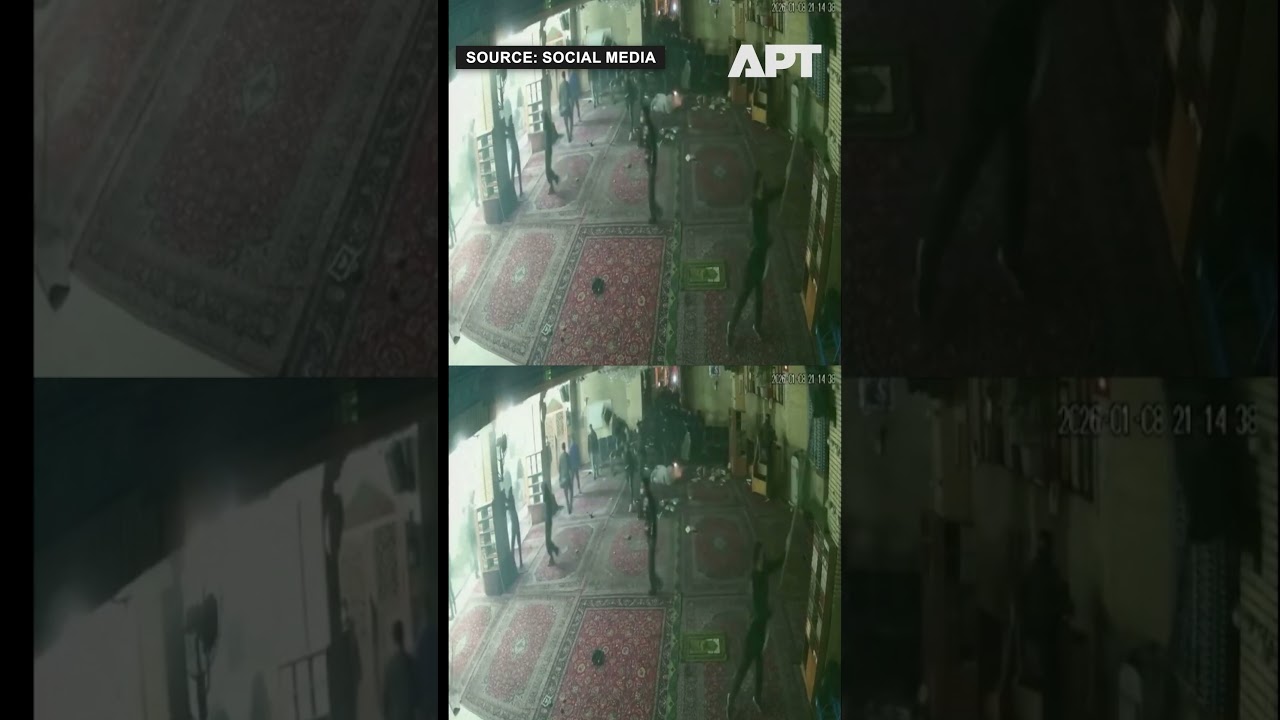 Video Shows Tehran Mosque Vandalized Before Being Set on Fire During Iran Unrest | APT