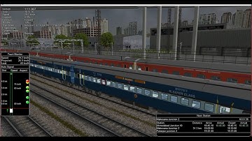 MSTS IR Ahmedabad Agra Express parallel run with Rajdhani Express (Part 1)