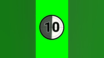 most used 10 seconds countdown timer green screen