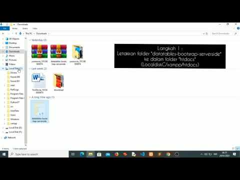 Menampilkan datatables bootstrap