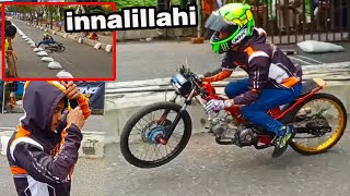 Innalillahi Kecelakaan Dragbike Hari ini, insiden dragbike kebumen Cuy Bikin panik Semua penonton..
