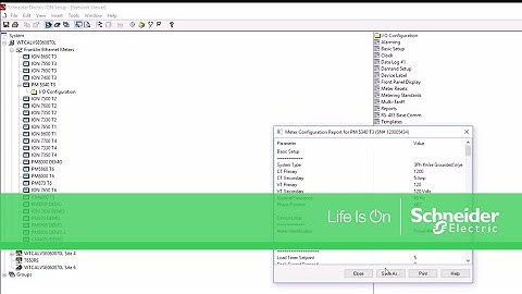 Generating a PowerLogic Power Meter Configuration Report | Schneider Electric Support