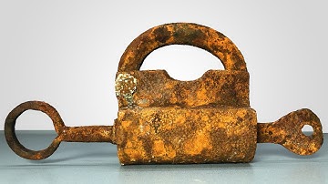 Rare Lock! Antique Rusty Double Key Lock Restoration
