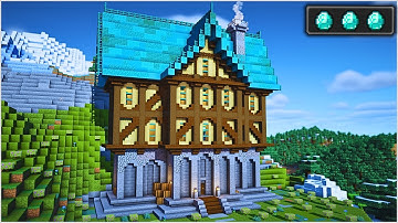Minecraft Medieval Wood Mansion | Timelapse Build💎