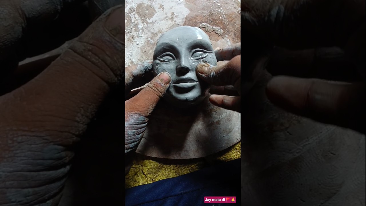 Durga maa face making river video 