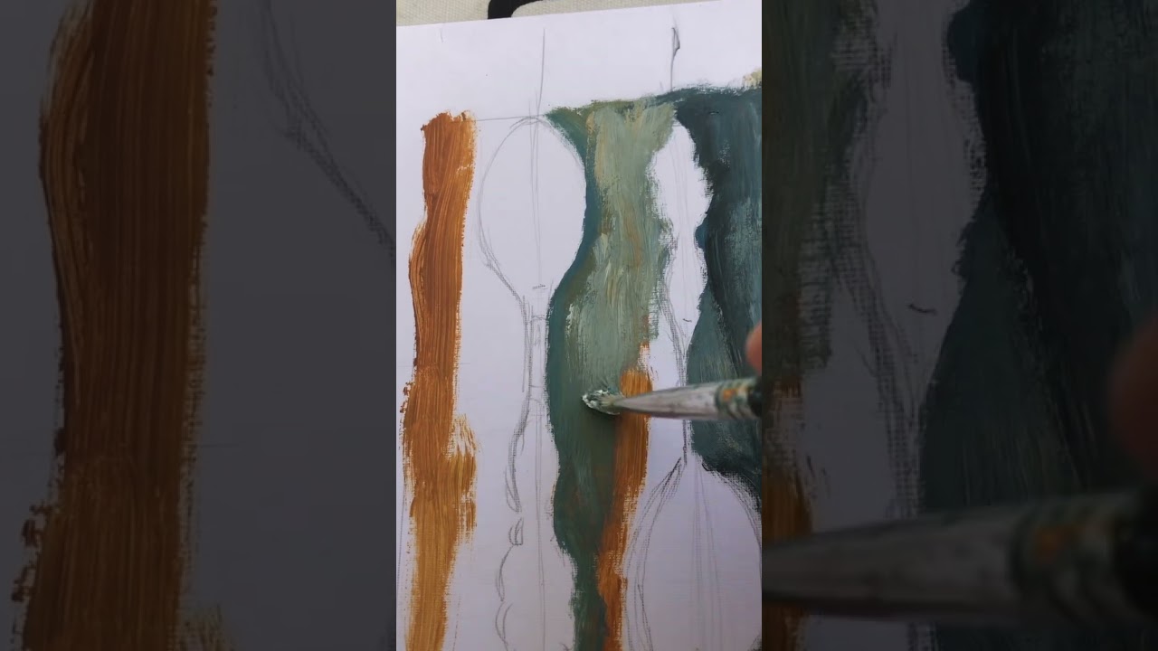 #loosenup with old #brush #acrylicpainting