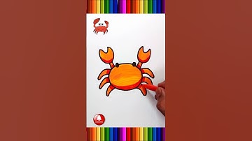 crab easy drawing shorts #crab #drawing #trending #satisfying #shorts