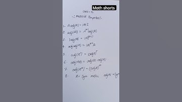 Adjoint properties by math shorts #21 #matrix  #adjoint #mathematics #trending #viral #youtubeshorts