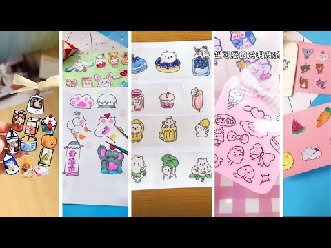Video Douyin | Tổng hợp làm sticker giấy dễ thương | Cách vẽ... - youtube