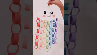 Rainbow and cloud paper crafts ✨ #shorts #youtubeshorts #art #allwithwahida #artandcraft