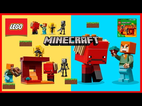 YouTube thumbnail: “The Nether Lava Battle 21266 | LEGO Minecraft | Building &amp; Unboxing! | ✨ NEW Set ✨”