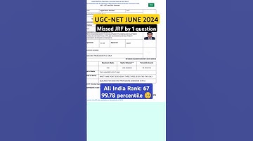 UGC NET 2024 Result | Missed JRF #economics #ugcnet #ugcnet2024 #ugcnetresult