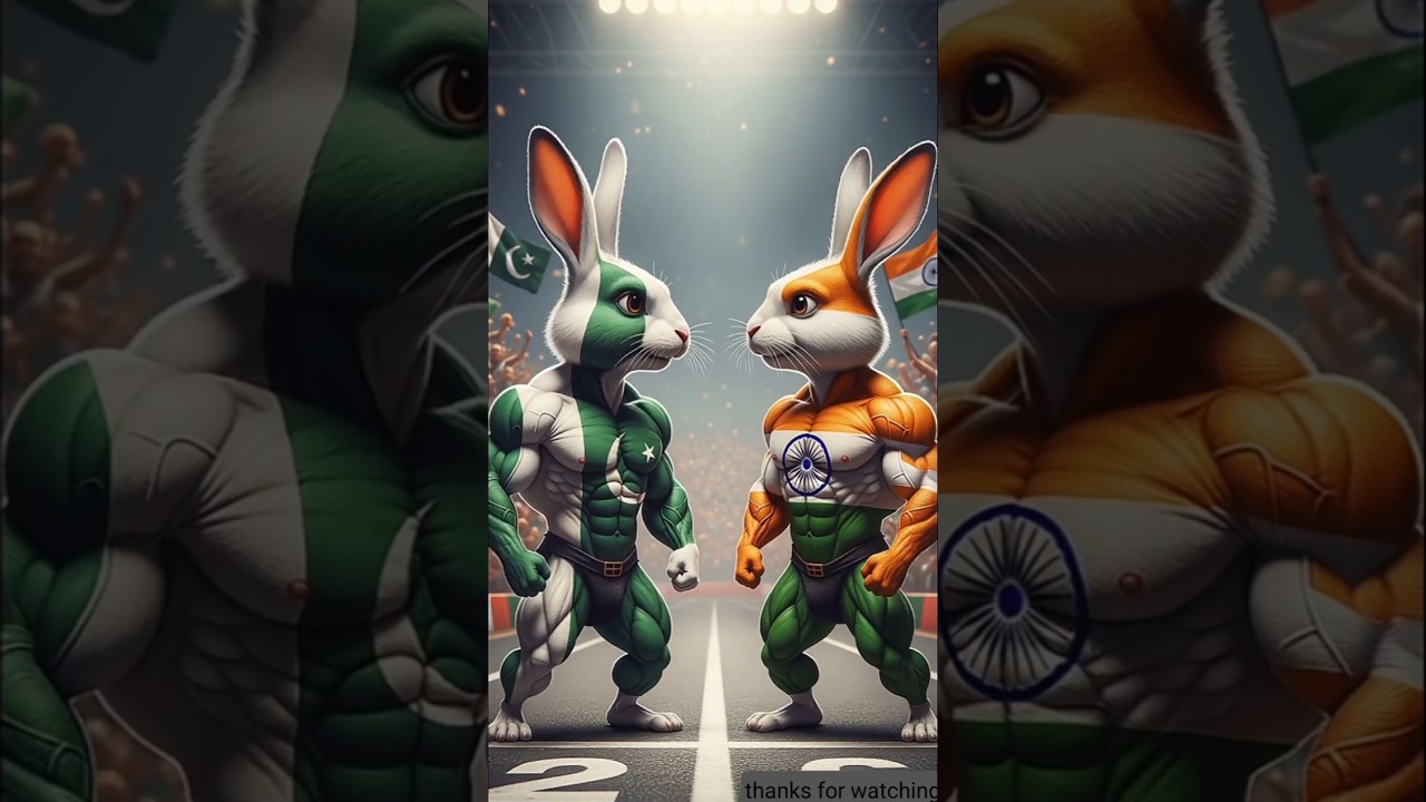 India 🇮🇳 vs Pakistan 🇵🇰 Rabbit Race 🐇 | Who Wins This Epic Challenge? 