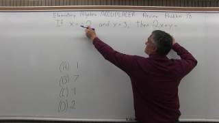 ACCUPLACER Review: Elementary Algebra Problem 18 - Mathematics with Dan Avedikian