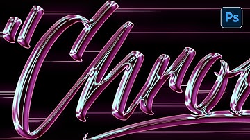 Chrome text effect - Photoshop Tutorial