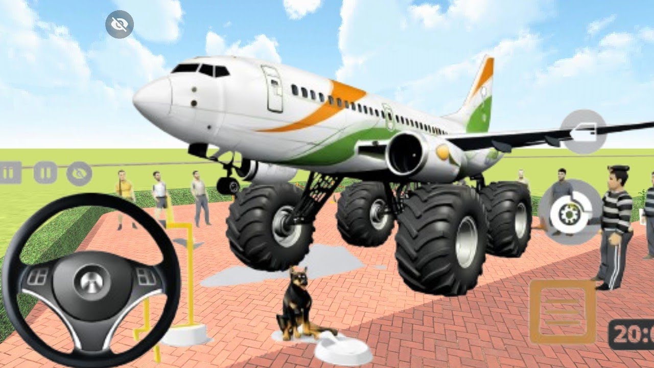 🚀Indian Theft Auto Franklin Order In Indian🤩 White Aroplane And  red bike Indian Police SUV Game