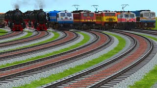 7  Trains Crossing On Bumpy Railroad | railroad crossing train crash | amtark railroad crossing screenshot 5