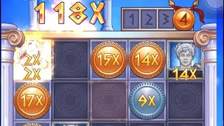PART2* hit the bonus NEW MASTERS OF OLYMPUS * this slot has a lot of potential