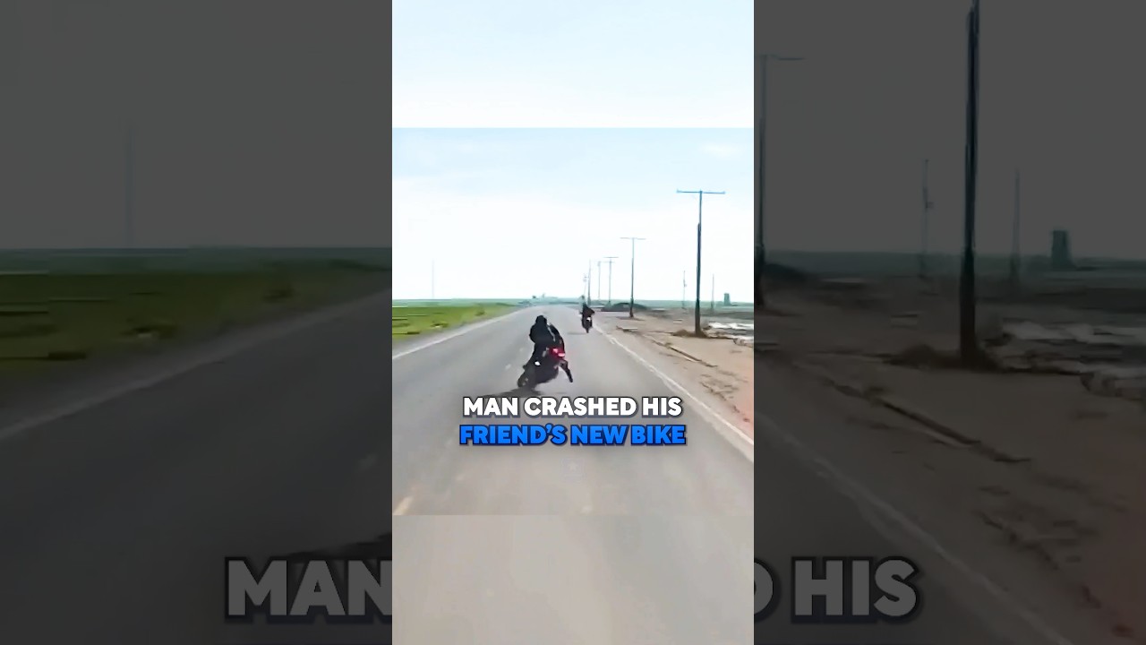 Man Crashed His Friend’s New Bike😕