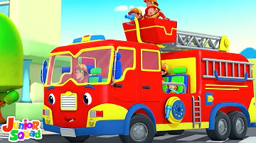 Wheels On The Firetruck | Nursery Rhymes and Truck Cartoon for Kids | Baby Songs for Childrens