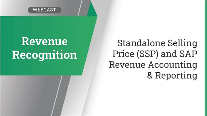 Webcast - Standalone Selling Price (SSP) and SAP R...