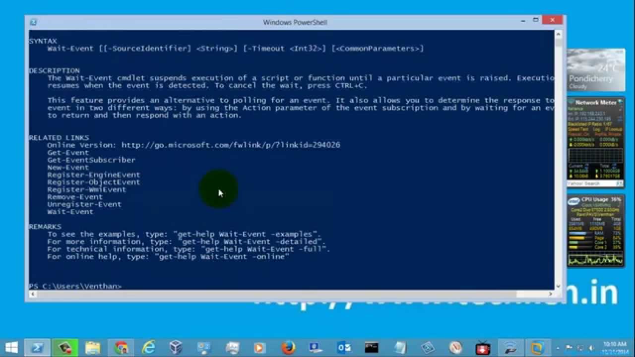 Windows Powershell Tutorial - Wait-Event - Youtube