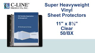 Super Heavyweight Vinyl Sheet Protectors, Top Loading, 11 x 8-1/2, 50/BX- C-Line Products - 61013