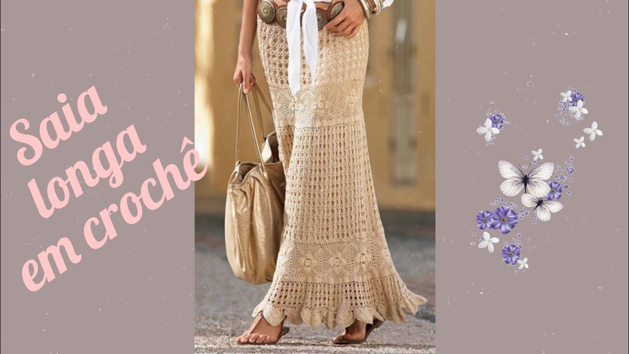 Saia longa em crochê-parte 1/3 #gabycroches #crochet @gabyycroches criação da peça @anacartier