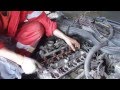 Opel Omega ремонт головки,замена ГРМ(the timing belt repairs)