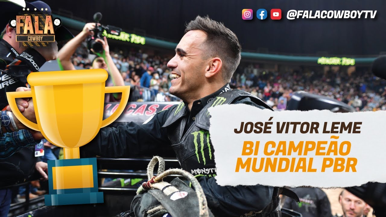 JOSÉ VITOR LEME BI-CAMPEÃO MUNDIAL DA PBR 2021! CONFIRA A ENTREVISTA E AS  MONTARIAS DA FINAL - VEGAS 