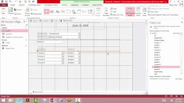 MS ACCESS: GPA STUDENT CALCULATOR REPORT BUILDING