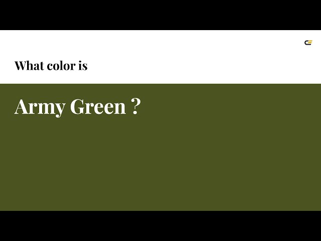 Army Green Color Code