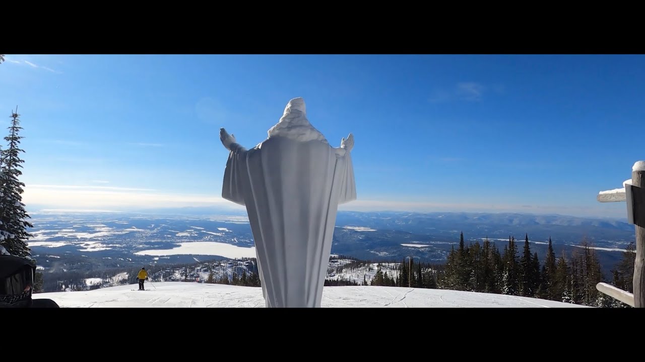 Deep powder snowboarding in Whitefish Montana! - YouTube