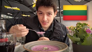 LITHUANIAN TRADITIONAL FOOD!! Cepelinai + COLD BEETROOT  Soup + Koldūnai (DUMPLINGS)