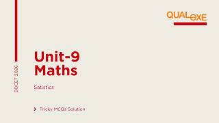 DDCET 2026 | Maths Unit 9 – Statistics | Tricky MCQs Solutions